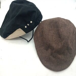 Angela & William Newsboy Cabbie Cap Hat Adult Fitted Khaki 2 Tone plus Tweed Lot